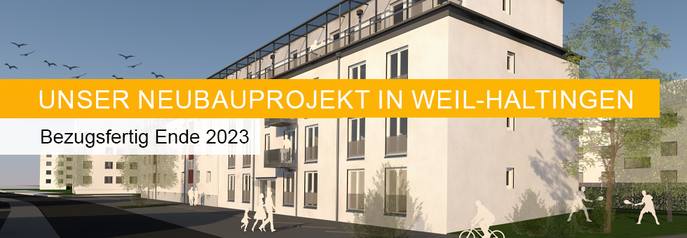 Neubauprojekt 2023 bezugsfertig IBV Weil-Haltingen Wohnung Mietwohnung für Päärchen, Singles und Familien